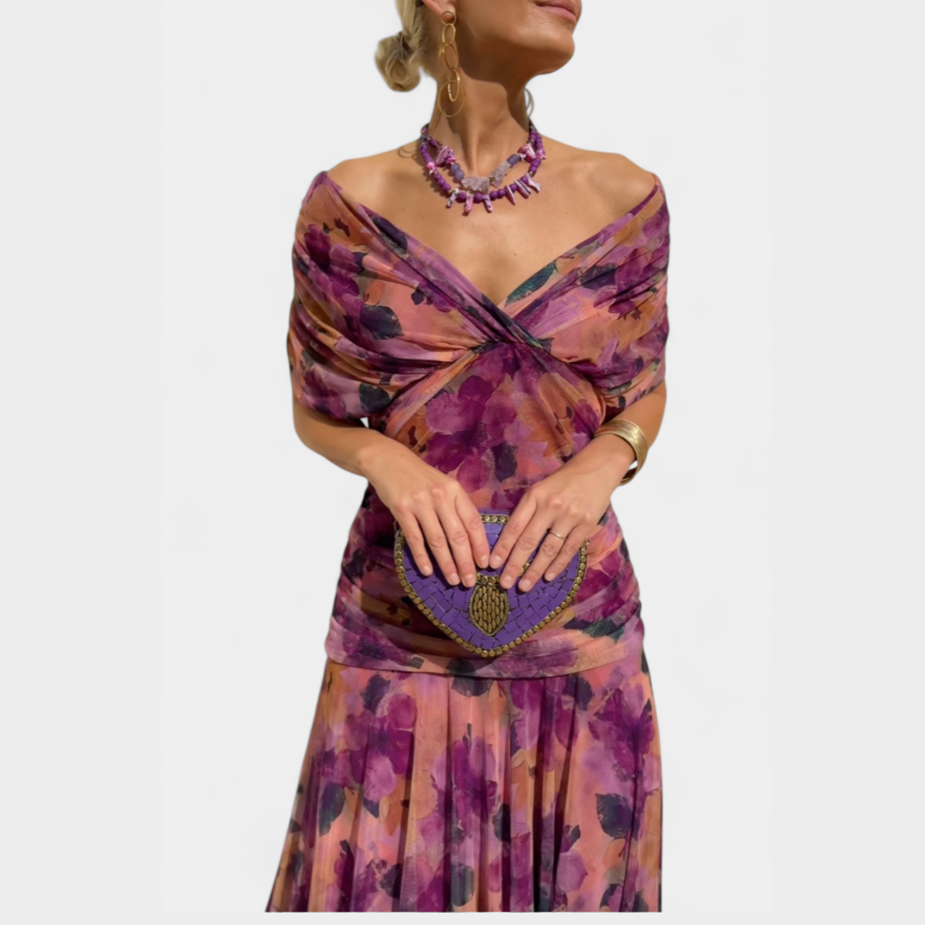 Laura | Dame Off Shoulder Elegant Aftenkjole
