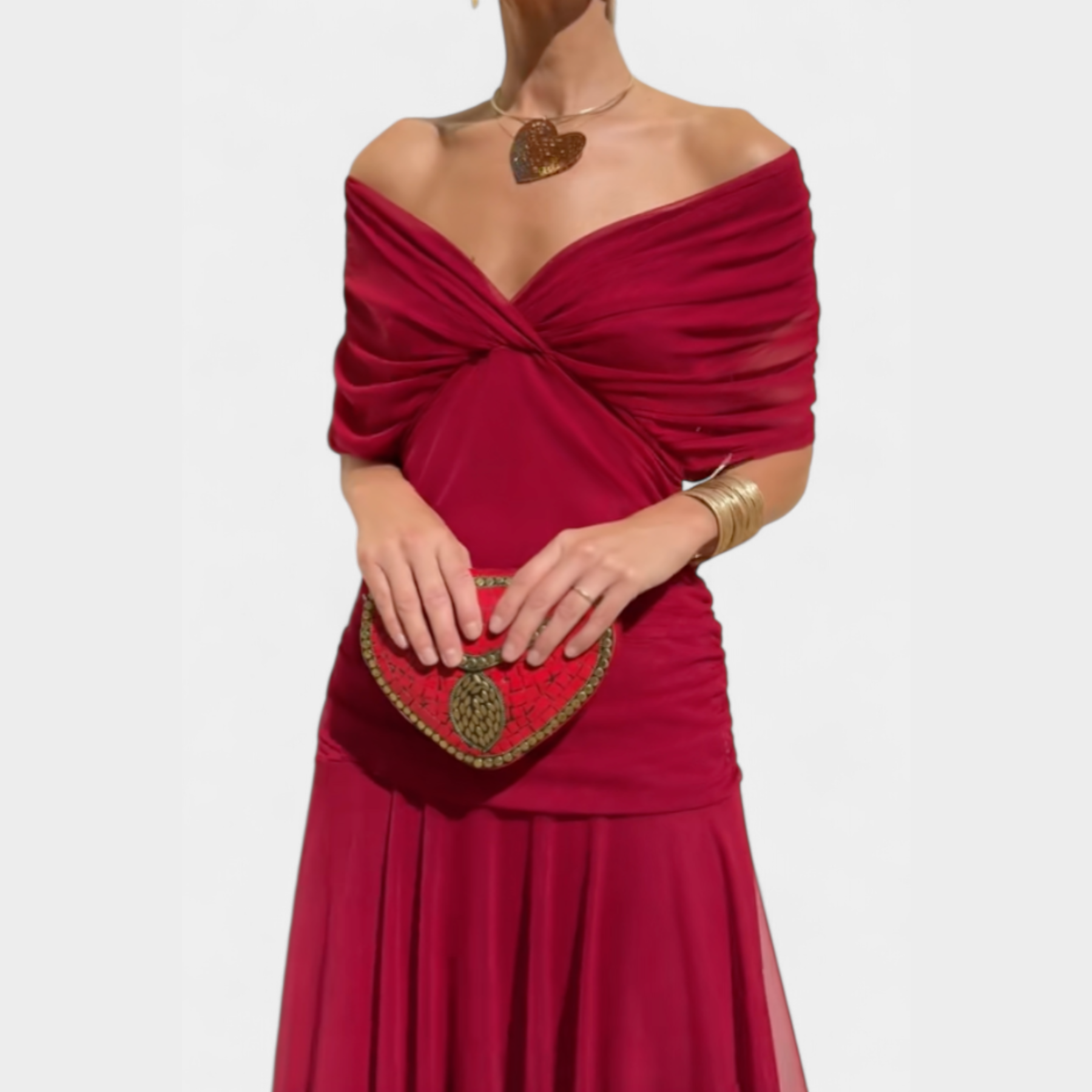 Laura | Dame Off Shoulder Elegant Aftenkjole