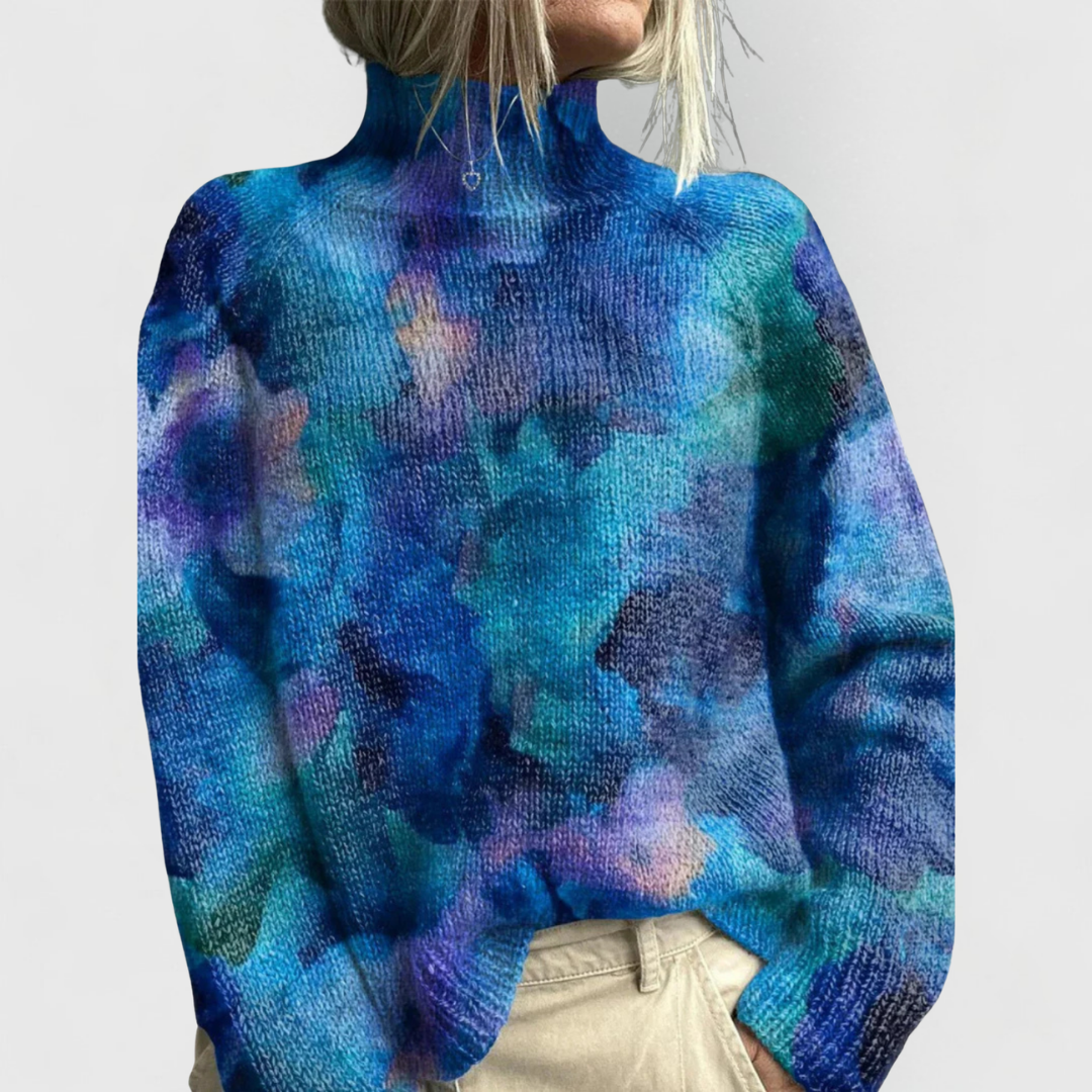Charline | Dame Natur Print Striktrøje