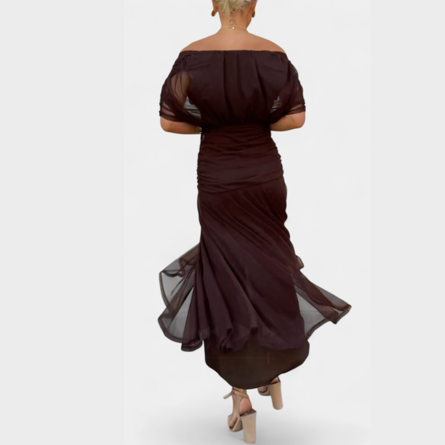 Laura | Dame Off Shoulder Elegant Aftenkjole