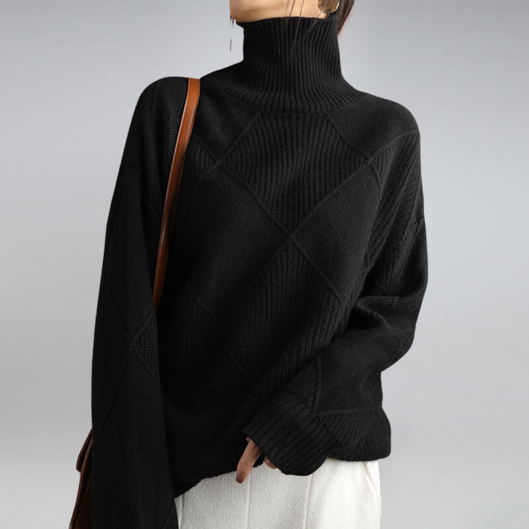 Adelina | Blød Rullekravesweater