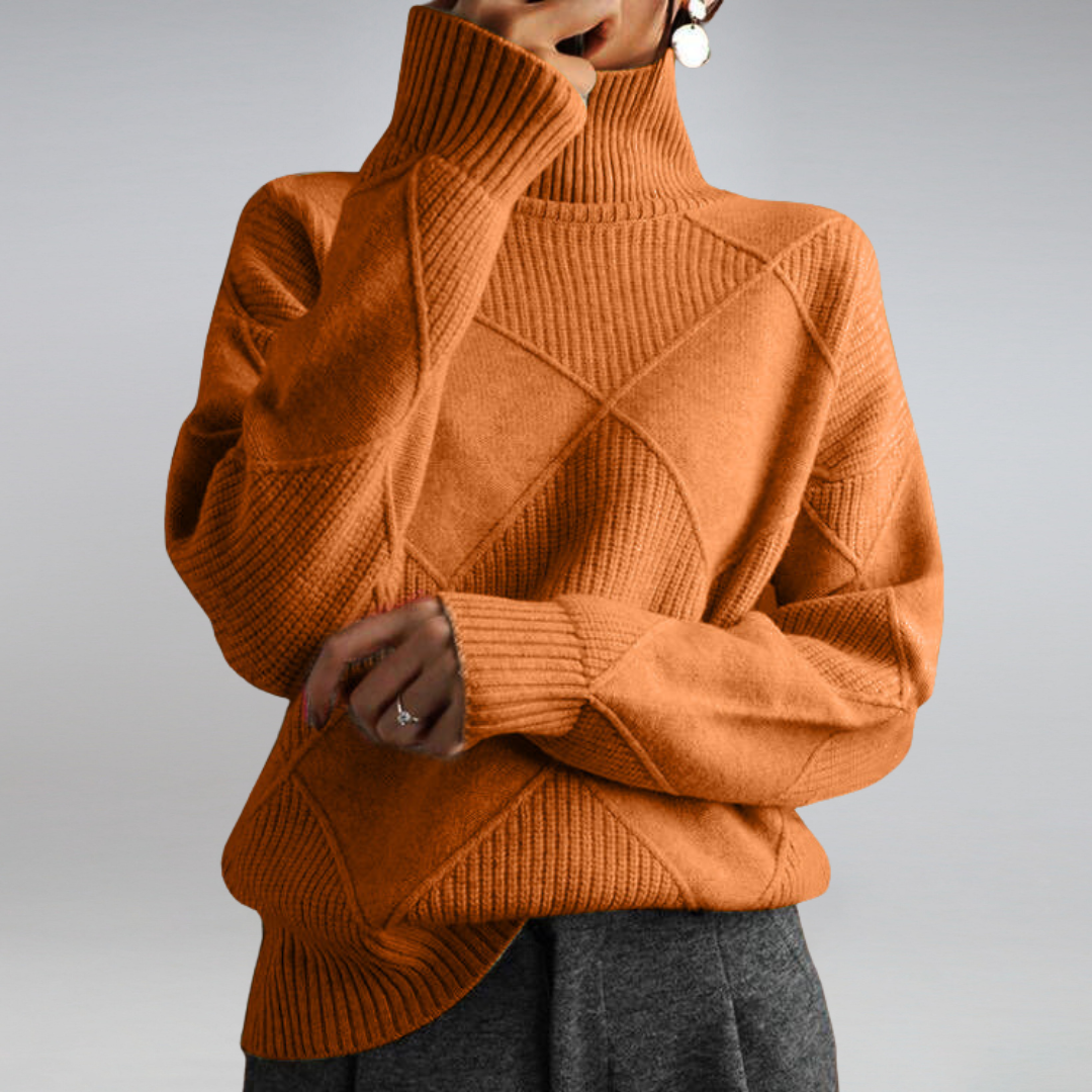 Adelina | Blød Rullekravesweater