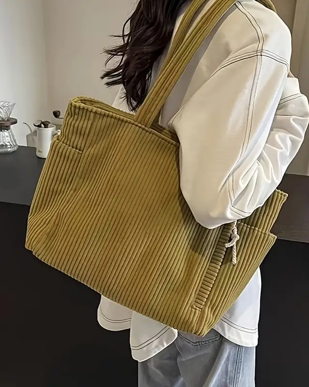 Ines | Stilfuld Casual Skuldertaske med Snordetalje