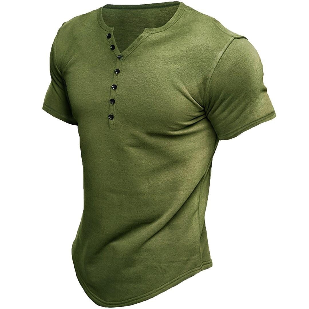 Baldur | Slim Fit T-shirt med Knapper
