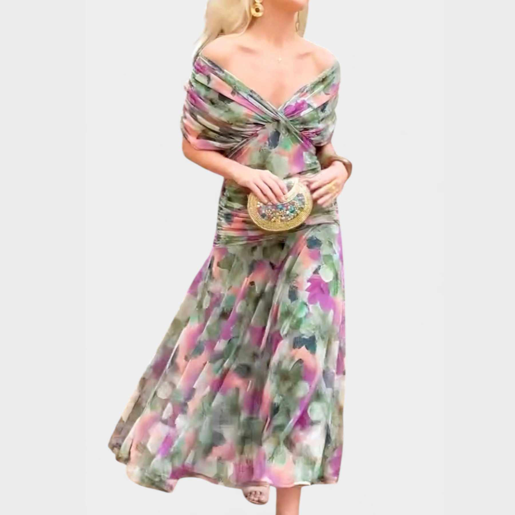 Laura | Dame Off Shoulder Elegant Aftenkjole