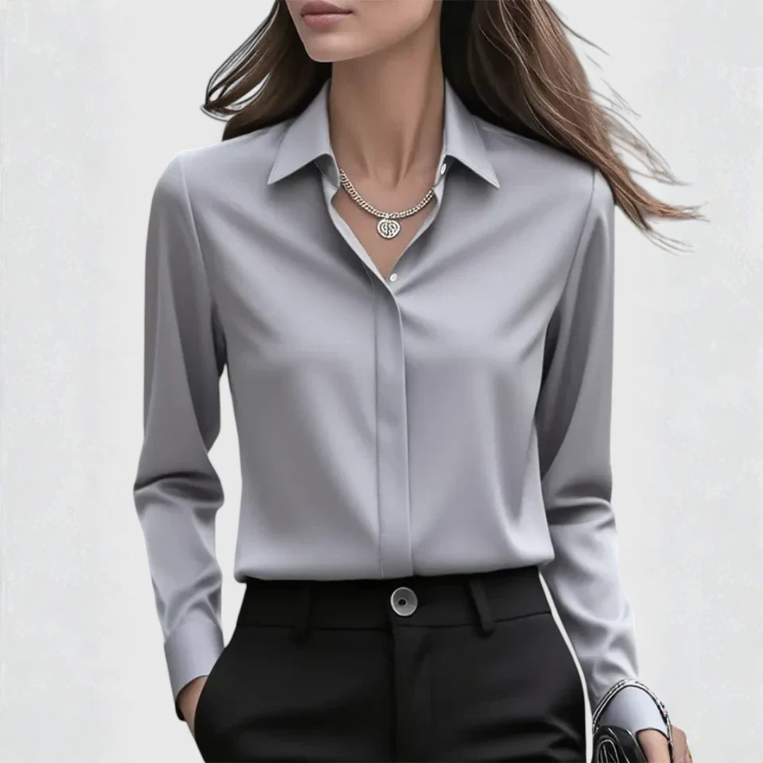 Britta | Dame Elegant Button Up Bluse