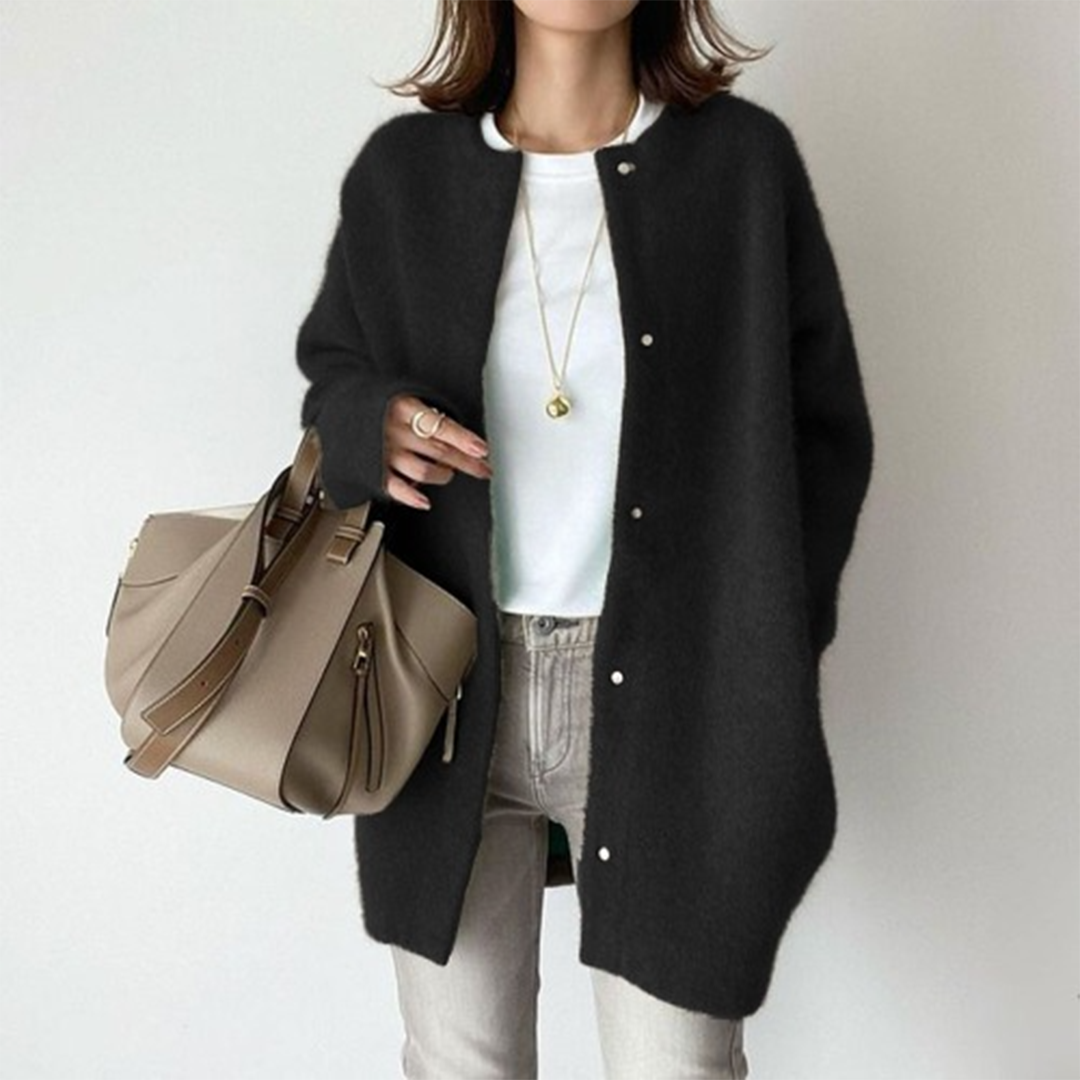 Julia | Blød Knaplukket Cardigan