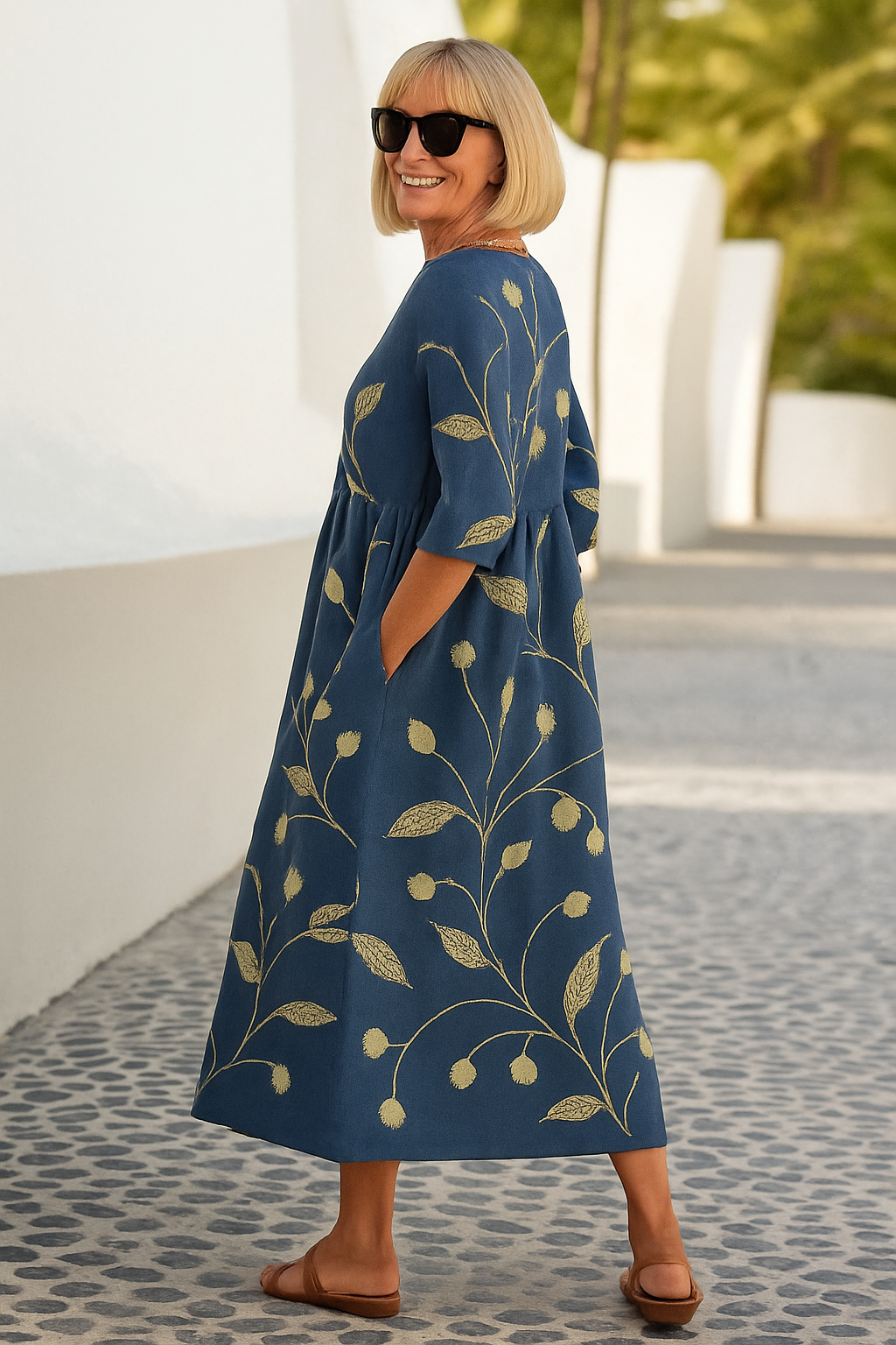 Ingrid™ | Blomstret maxikjole