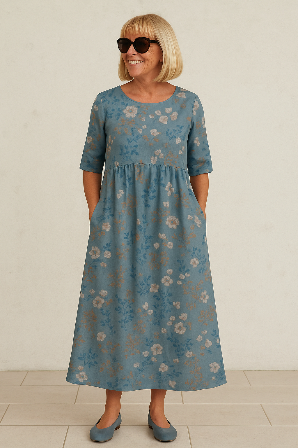 Ingrid™ | Blomstret maxikjole
