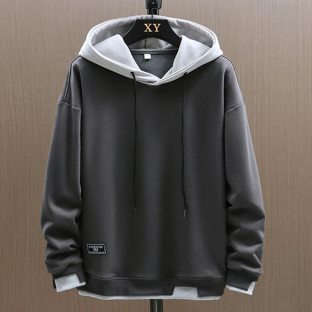 Rolf | Mænd Casual To-farvet Pullover Hoodie