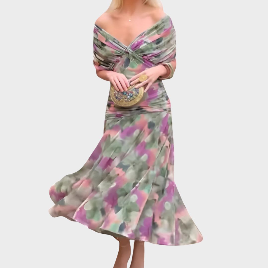 Laura | Dame Off Shoulder Elegant Aftenkjole
