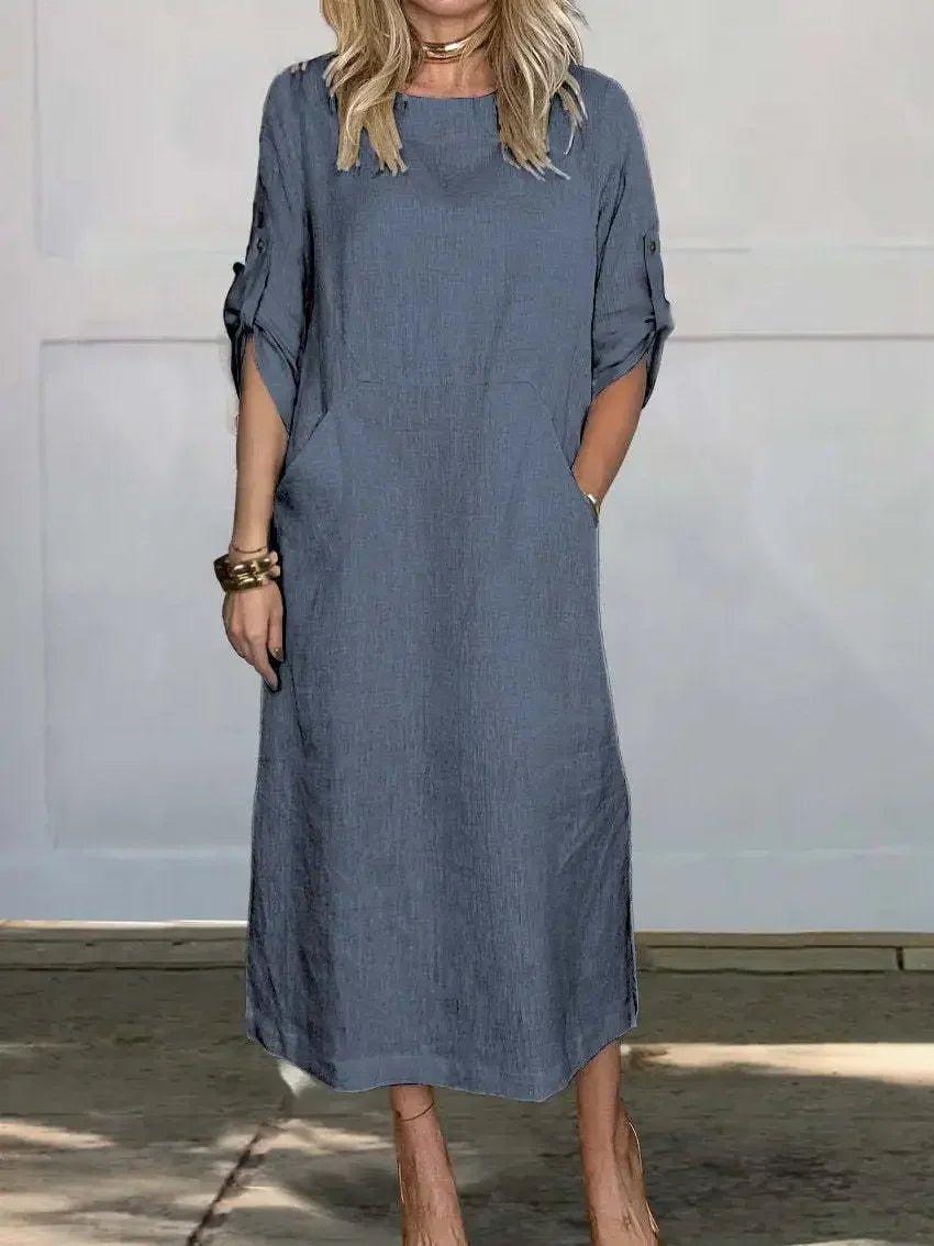 Lea | A-Line Kjole Løs Pasform Luftig Elegant Midi