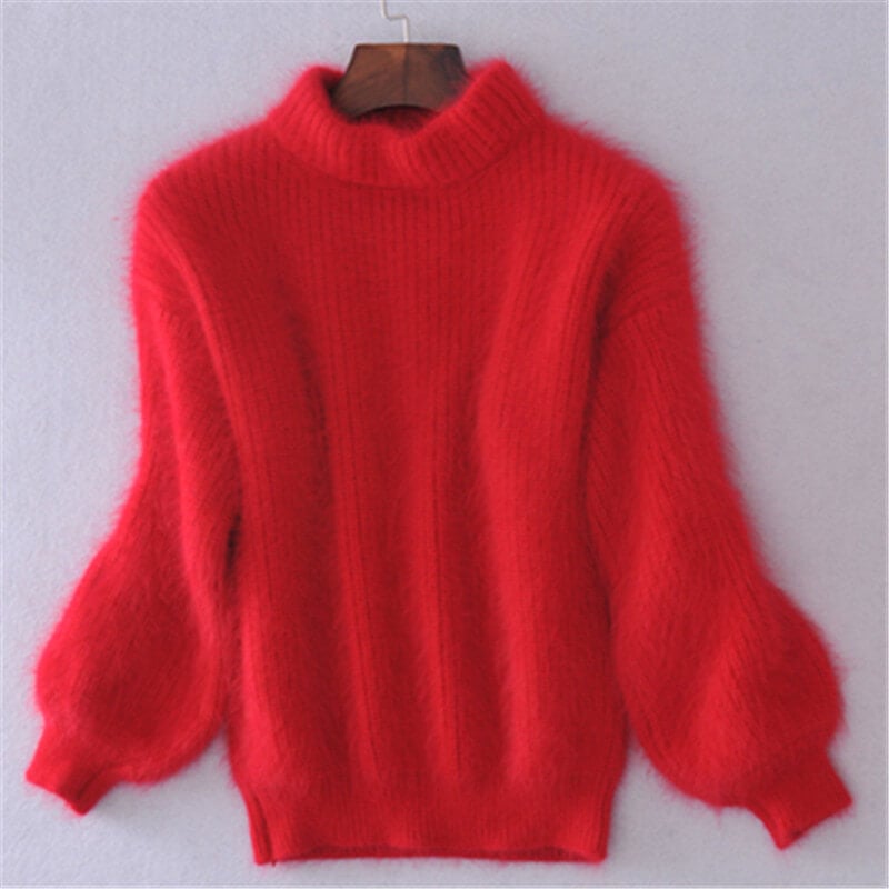 Frida | Blød Sweater med Puffærmer