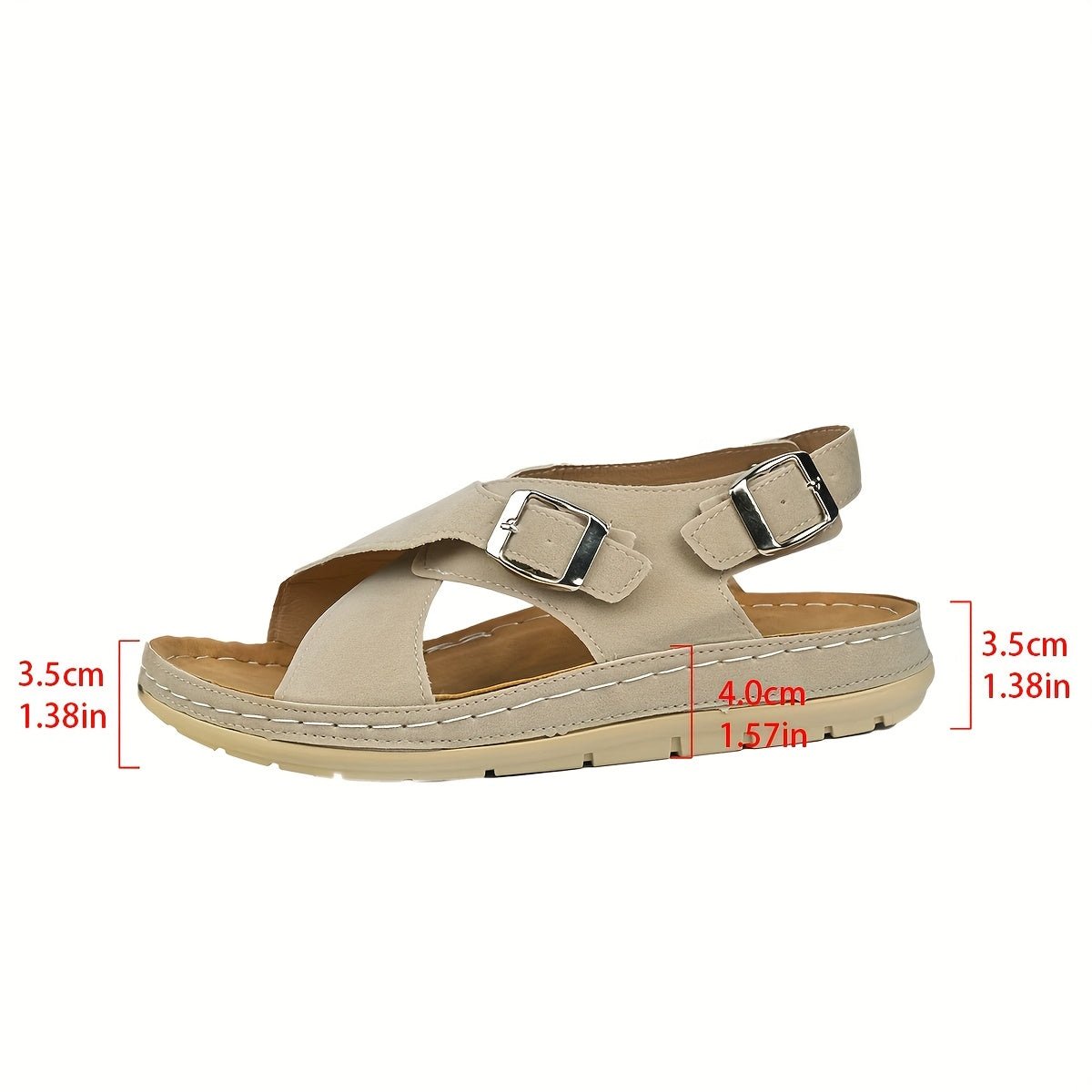 Ella | Cross-Strap Sandaler Dame Polstret Komfort Fleksible