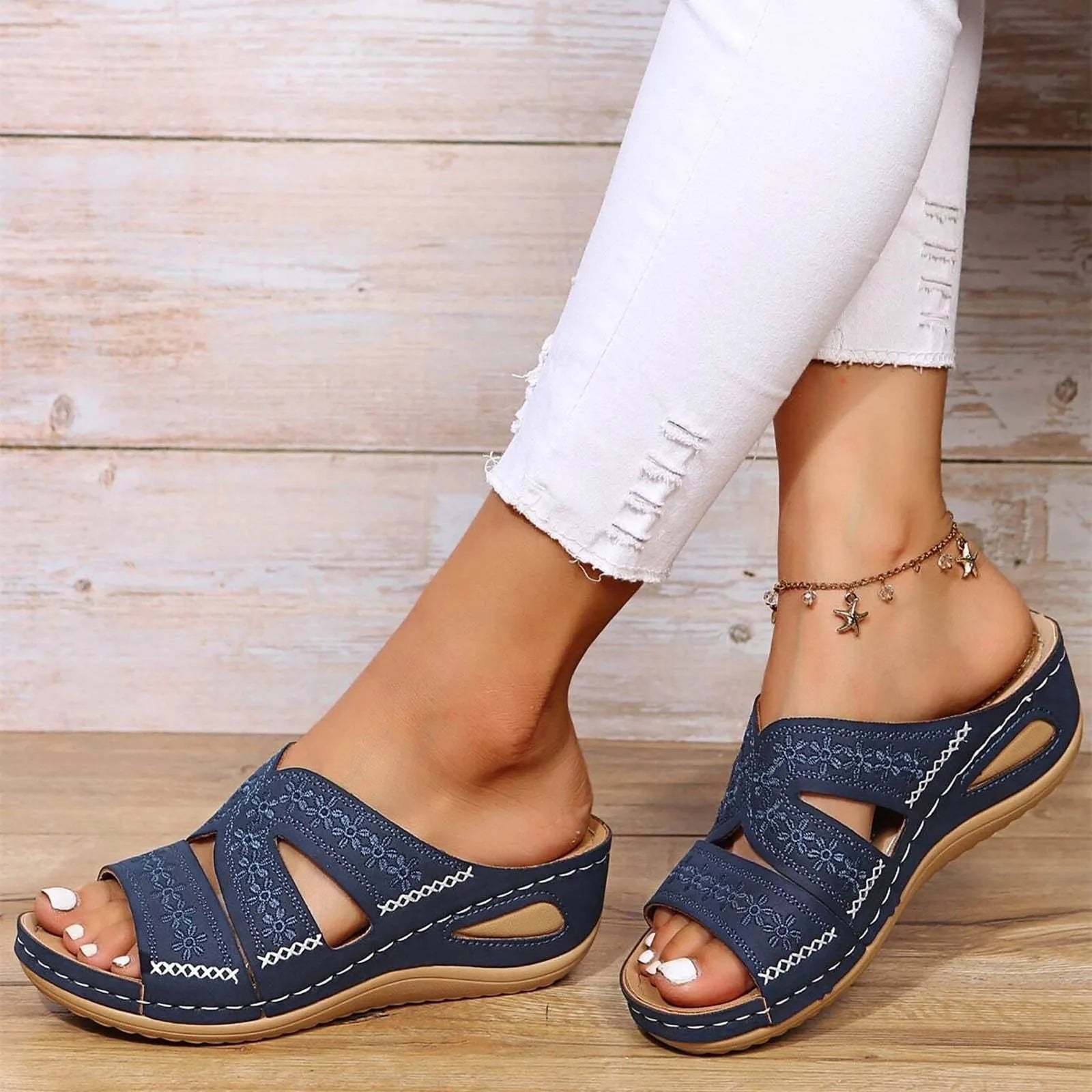 Isabella | Cross-Strap Sandaler Ortopædiske Justerbare Remme