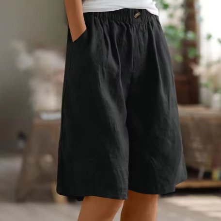 Ella | Dame Shorts Afslappet Pasform Elastisk Talje