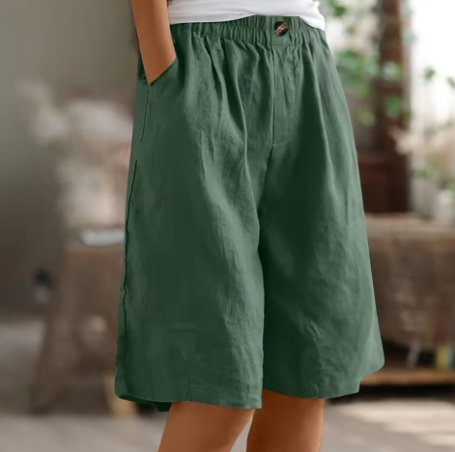 Ella | Dame Shorts Afslappet Pasform Elastisk Talje