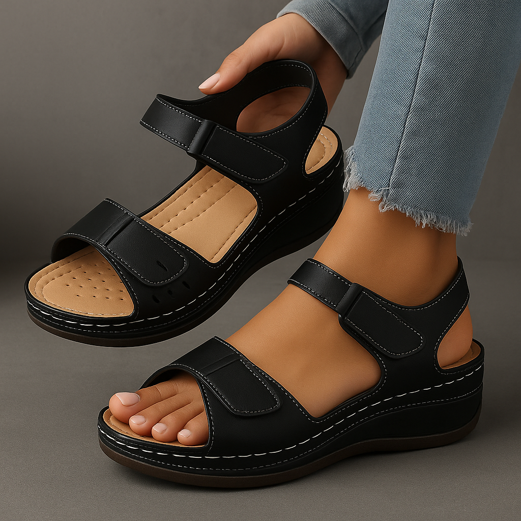 Dagmar | Dame Komfort Kilehæl Sommer Sandaler