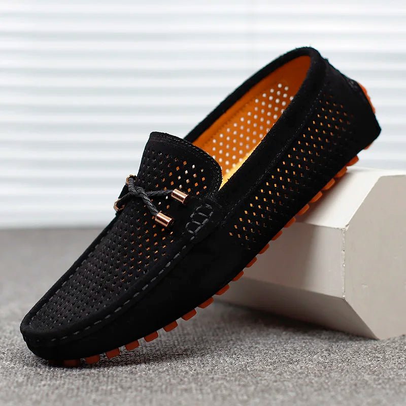 William | Herreloafers Perforeret Ruskind Slip-On Sommer