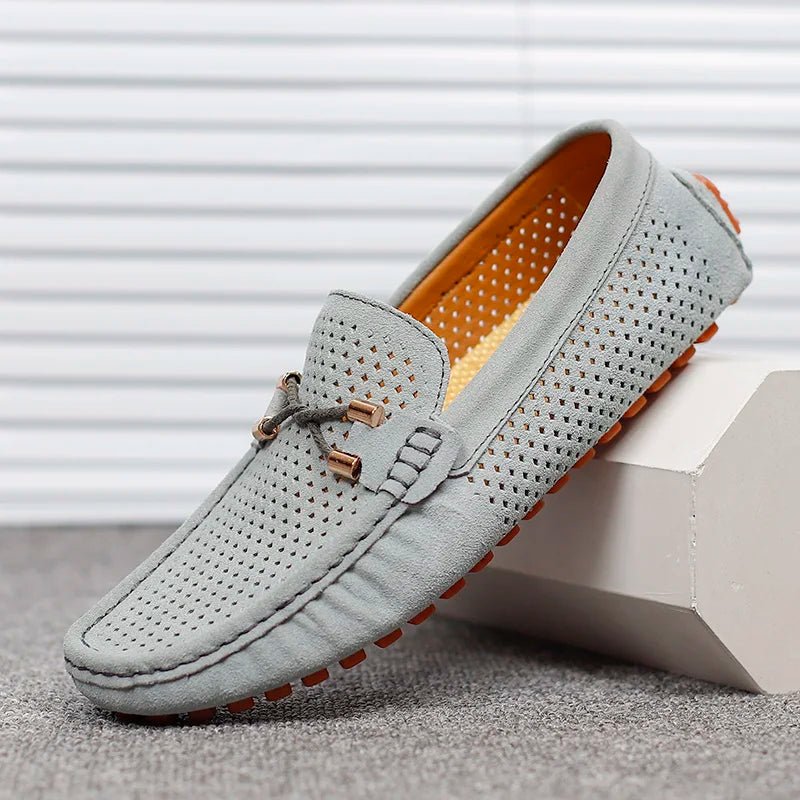 William | Herreloafers Perforeret Ruskind Slip-On Sommer