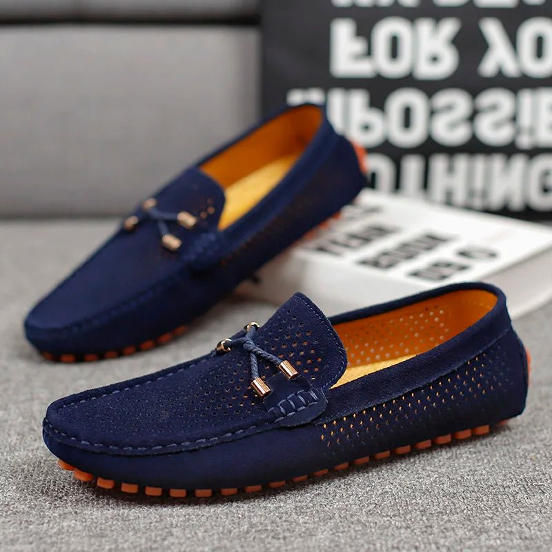 William | Herreloafers Perforeret Ruskind Slip-On Sommer