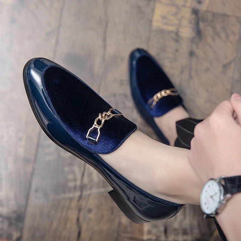 Henrik | Ortopædiske Loafers Slip-On Velour Guldkæde Komfort