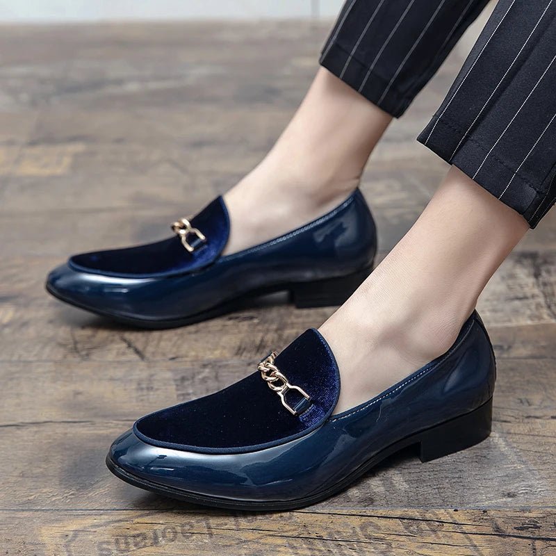 Henrik | Ortopædiske Loafers Slip-On Velour Guldkæde Komfort