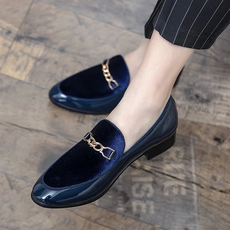 Henrik | Ortopædiske Loafers Slip-On Velour Guldkæde Komfort