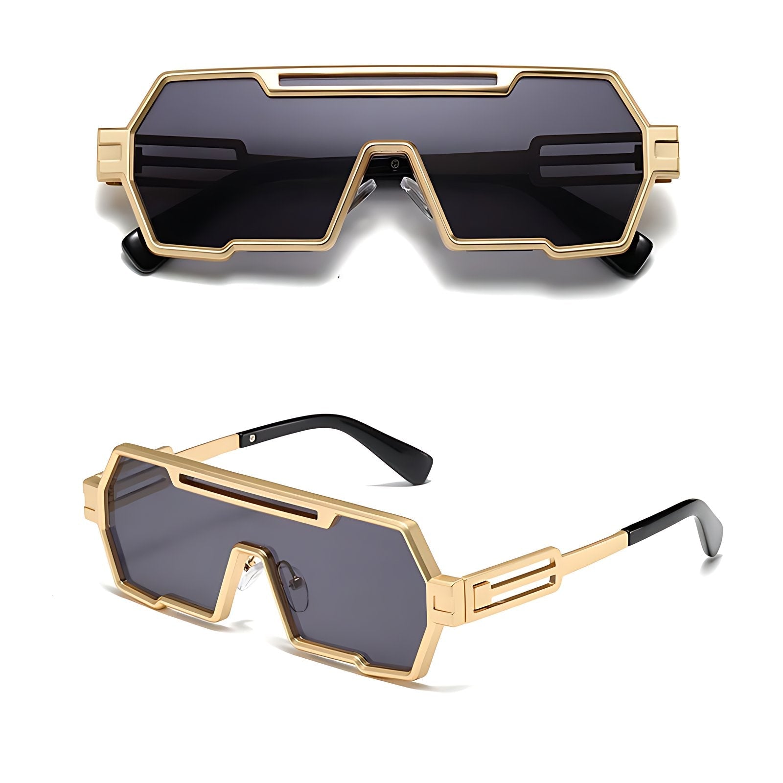 Oscar | Sunglasses Steampunk Metal Firkantede UV Beskyttelse