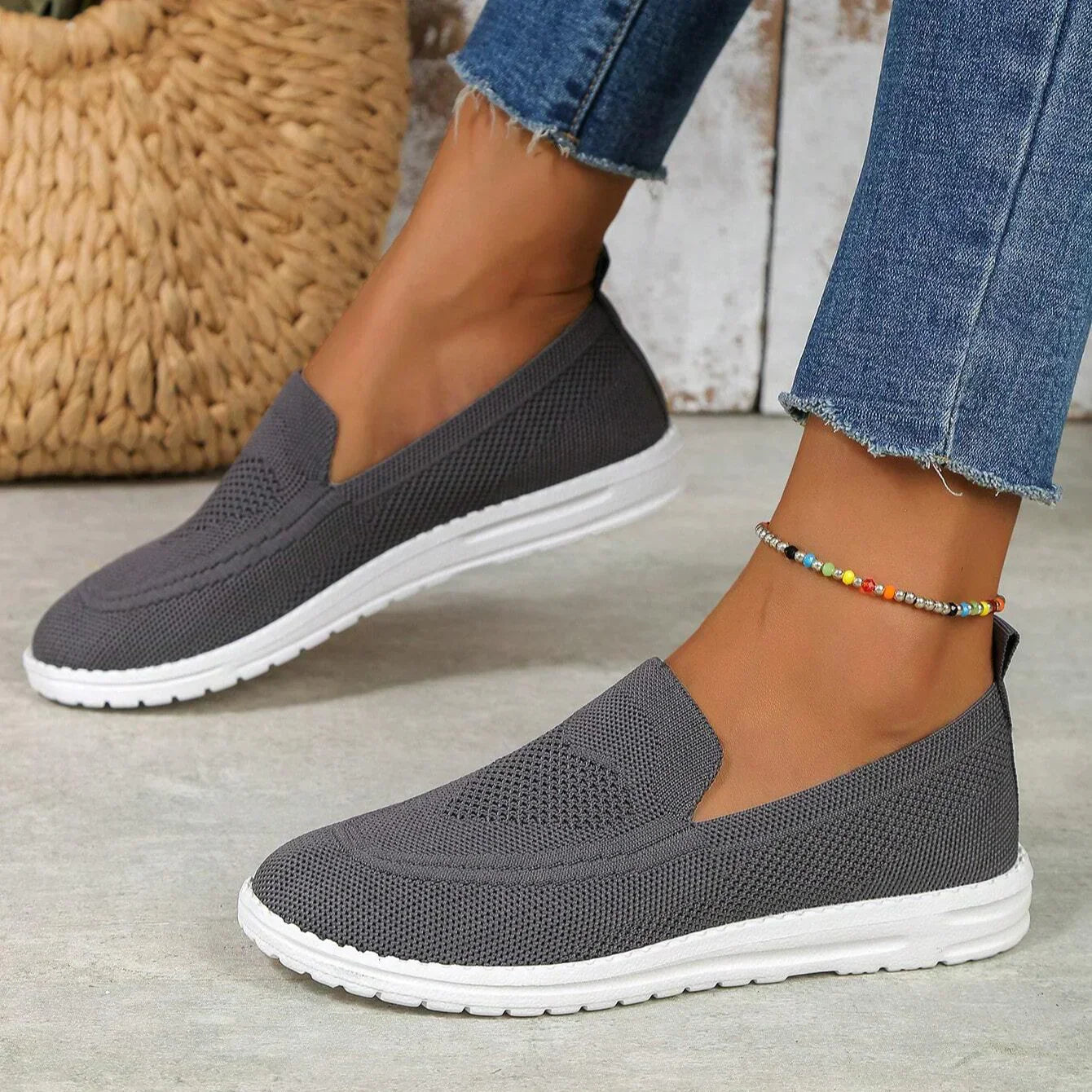 Inger | Dame Slip-On Afslappede Gå-Sneakers