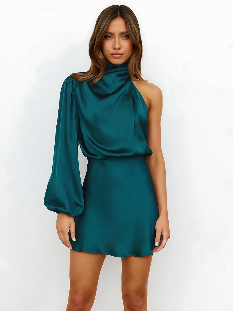 Hilda | Elegant Og Stilfuld One-Shoulder Kjole