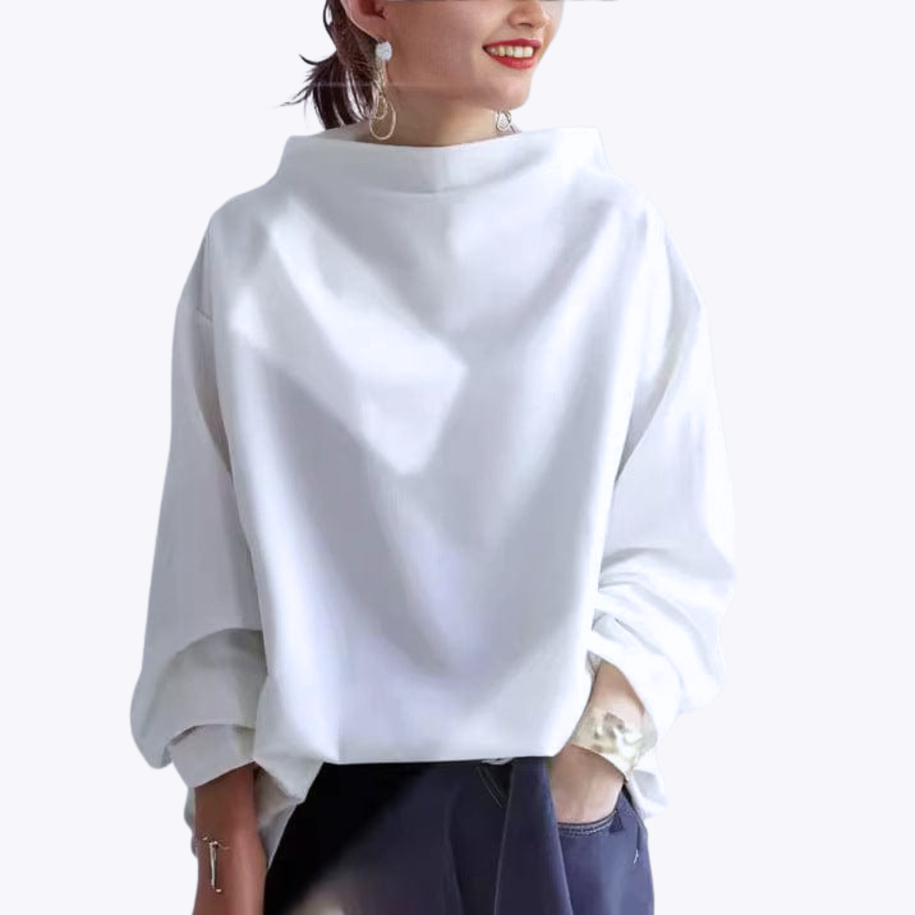 Clara | Dame Oversized Højhalset Sweater