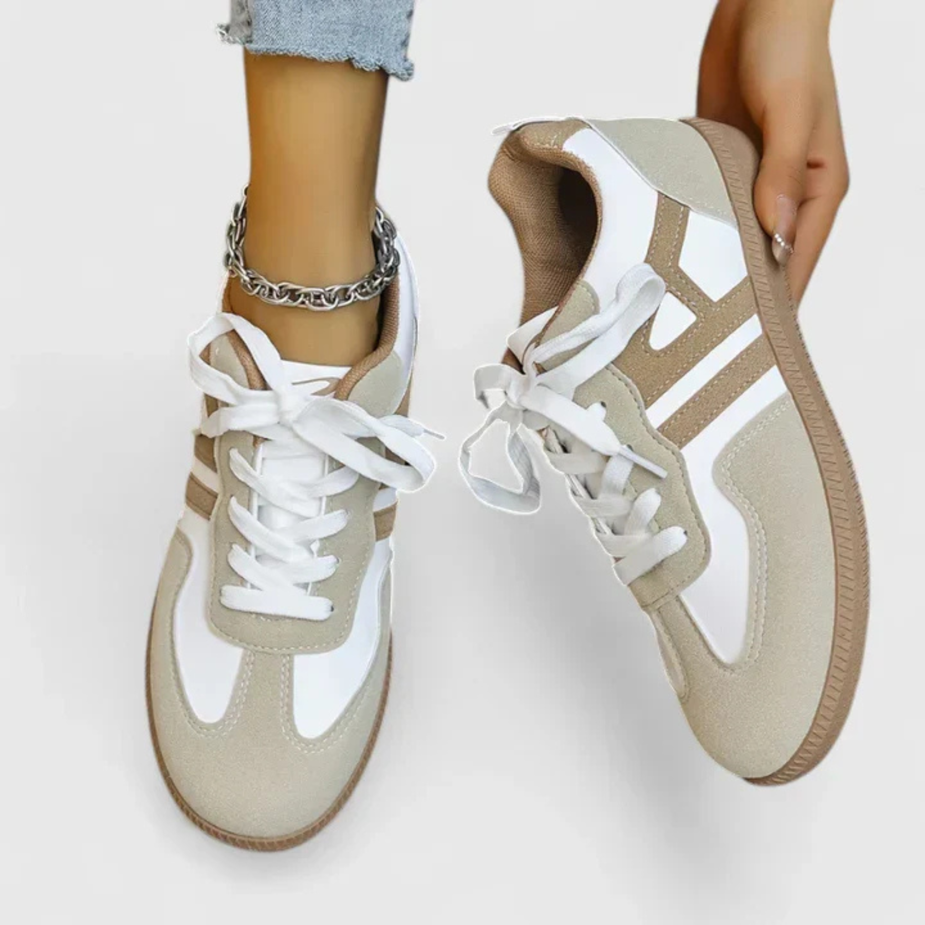 Bolette | Dame Retro Snøre Sneakers