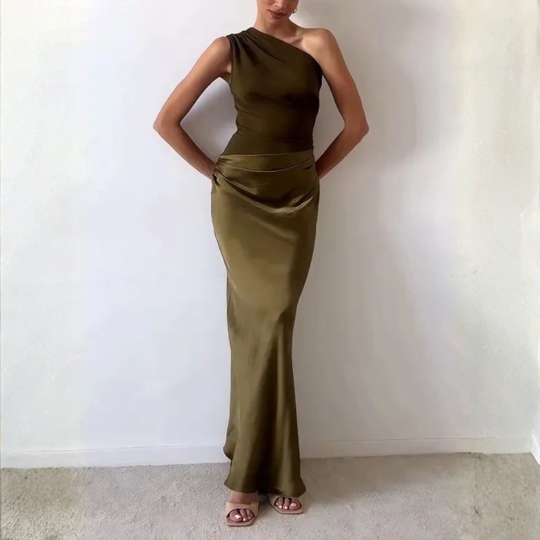 Mathilde | Dame One Shoulder Maxi Festkjole
