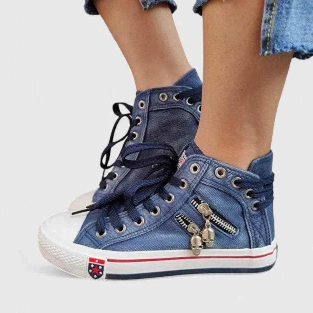 Serina | Dame High Top Sneakers Med Snøre