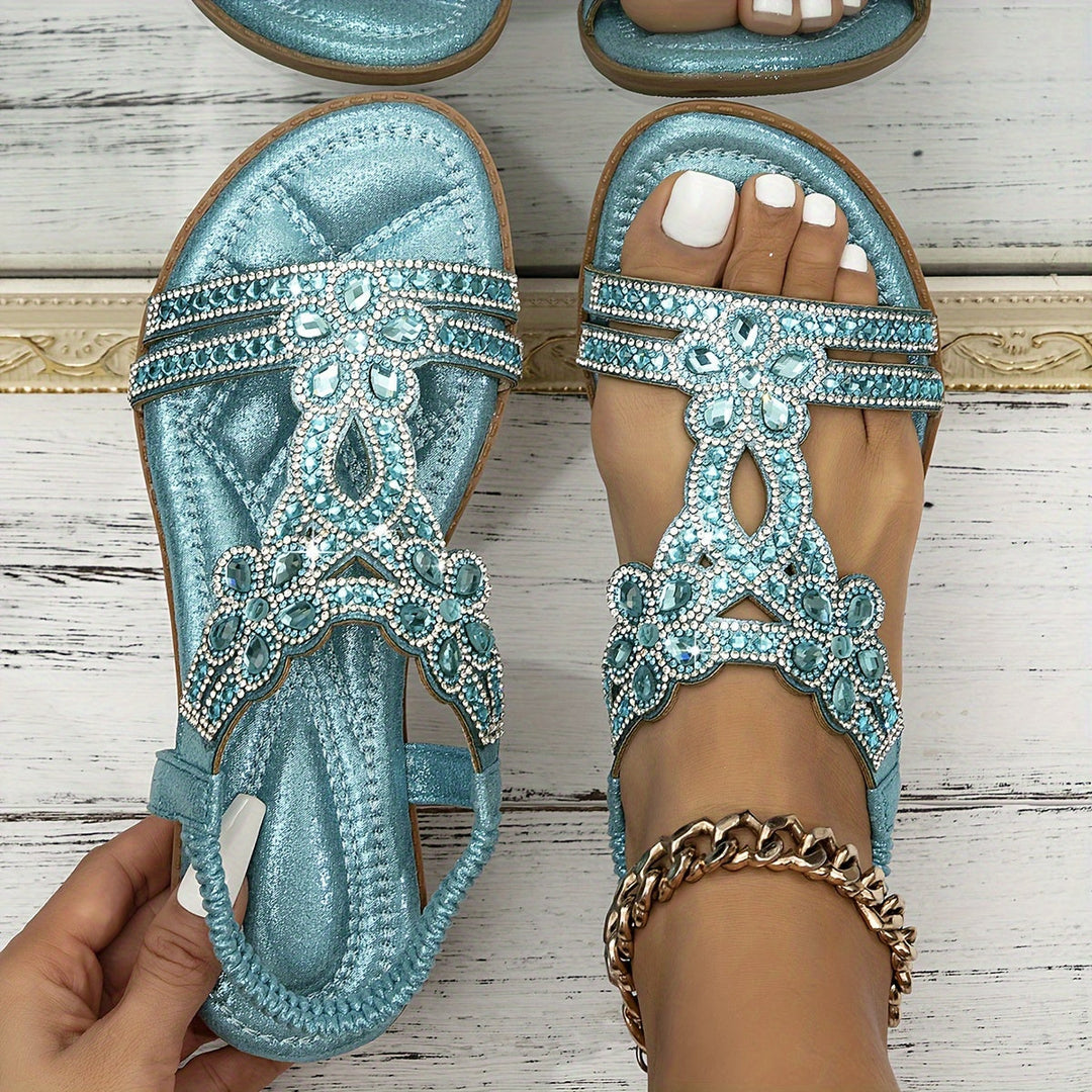 Freda | Boho-sandaler med Udsmykkede Remme