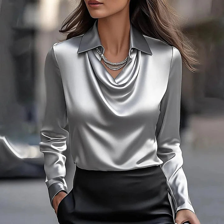 Kathrine™ | Elegant satinbluse