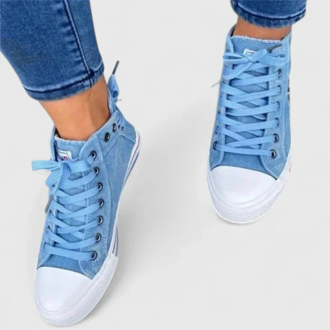 Serina | Dame High Top Sneakers Med Snøre