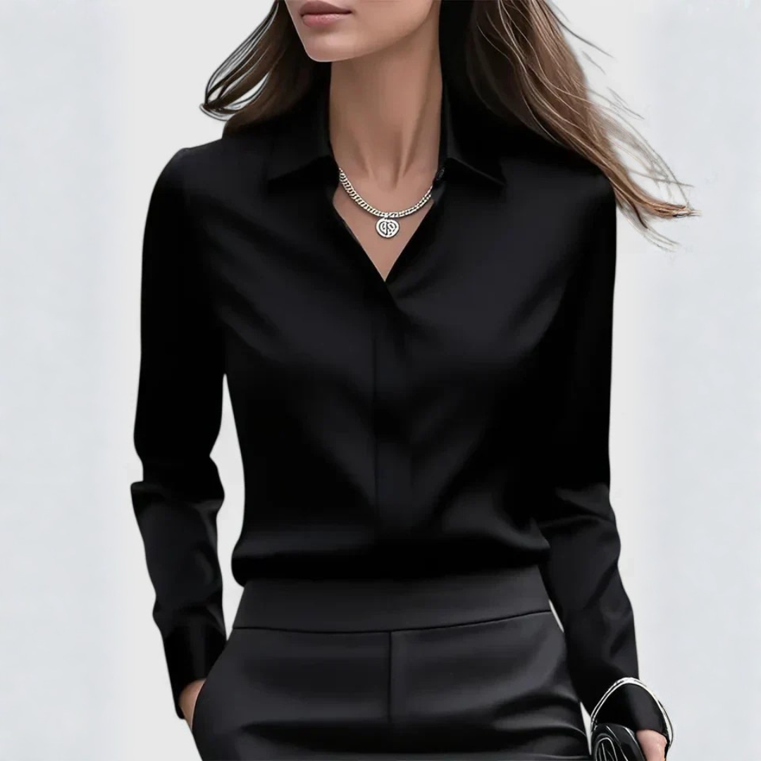 Britta | Dame Elegant Button Up Bluse