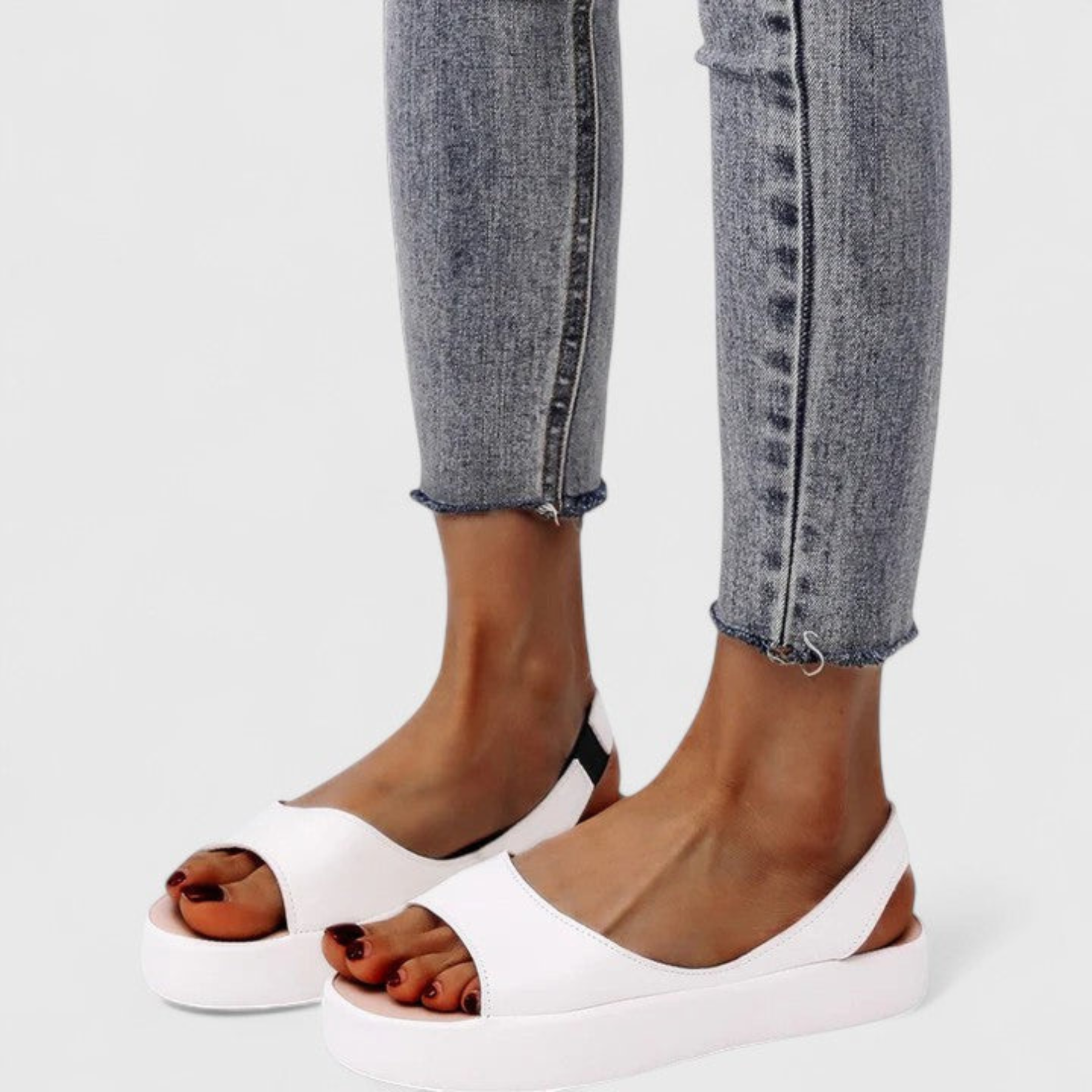 Helene | Dame Plateau Slingback Sandaler