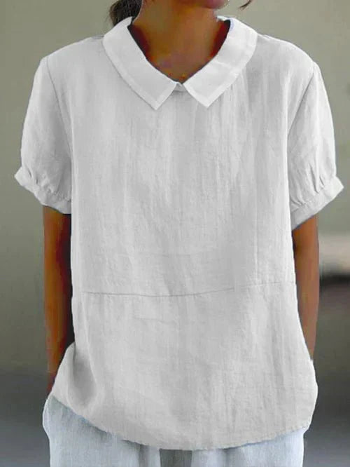 Tine | Dame Hør Peter Pan Krave Bluse