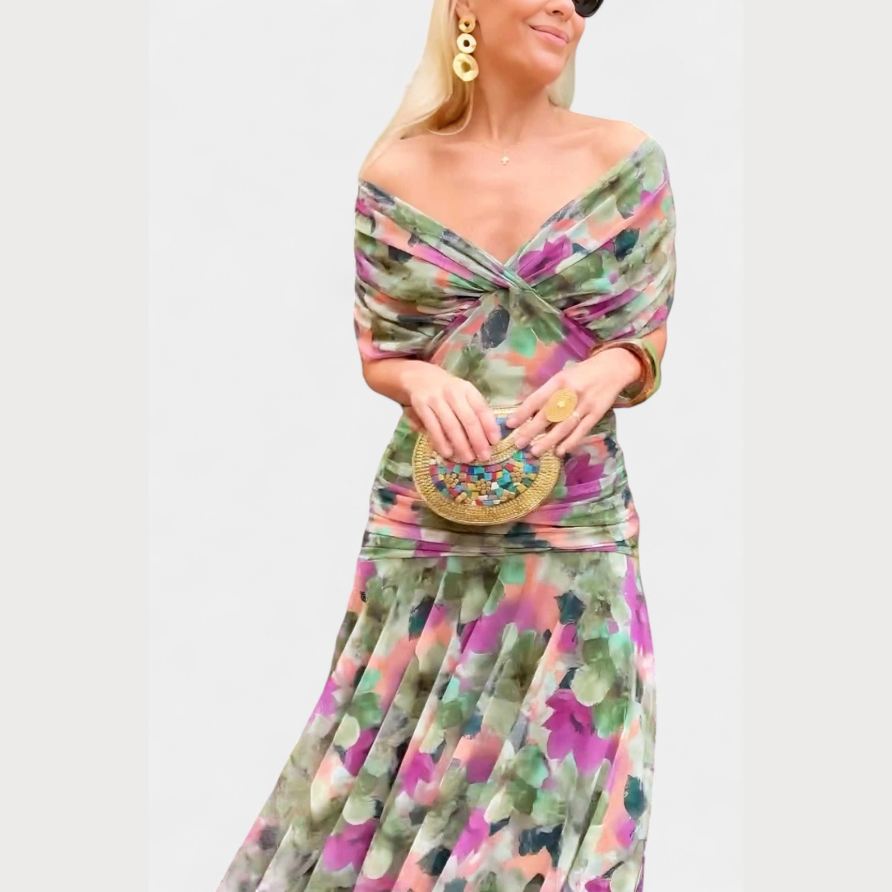 Laura | Dame Off Shoulder Elegant Aftenkjole