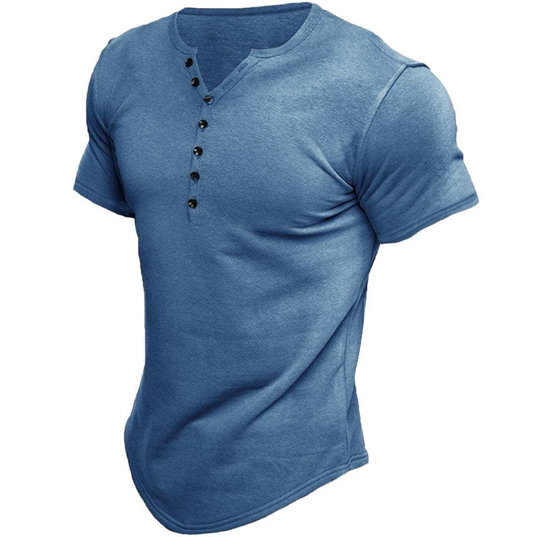 Baldur | Slim Fit T-shirt med Knapper