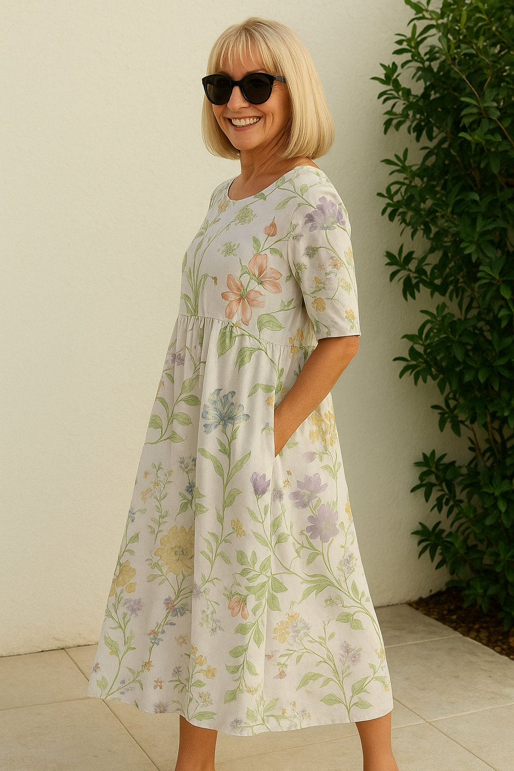 Ingrid™ | Blomstret maxikjole