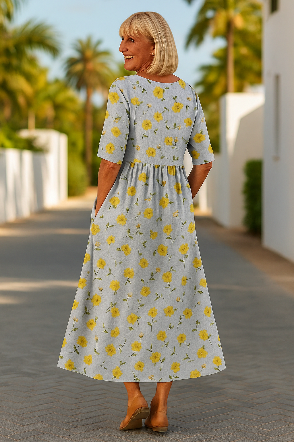 Ingrid™ | Blomstret maxikjole