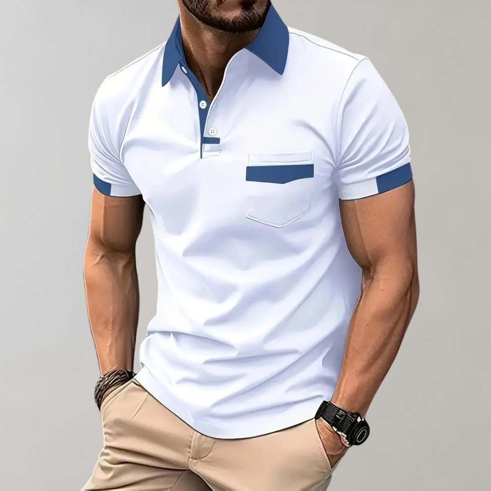 Daniel | Casual og Elegant Polo med Korte Ærmer