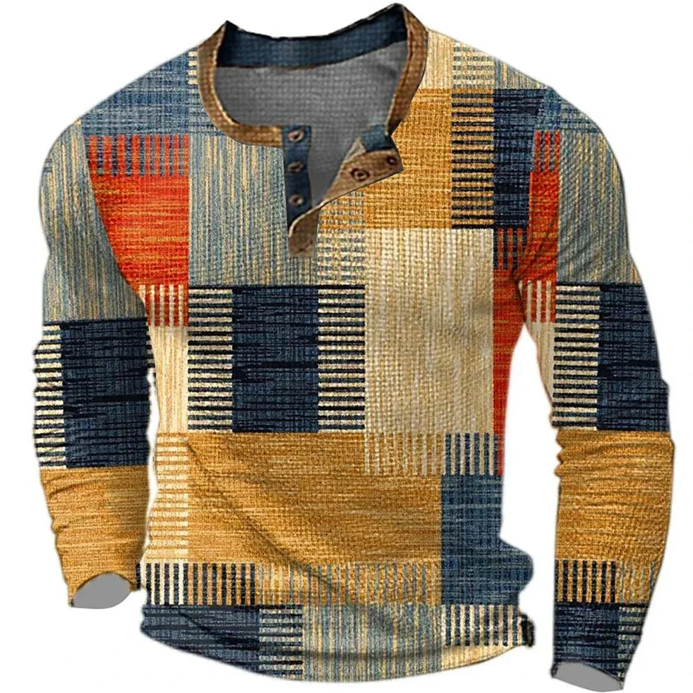 Peter ™ | Mønstret Henley bluse