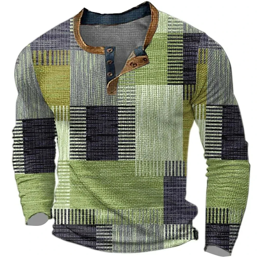Peter ™ | Mønstret Henley bluse