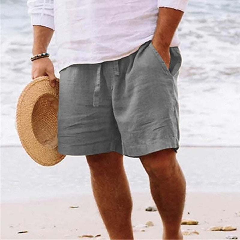 Albin | Casual Strandshorts i Hør til Mænd