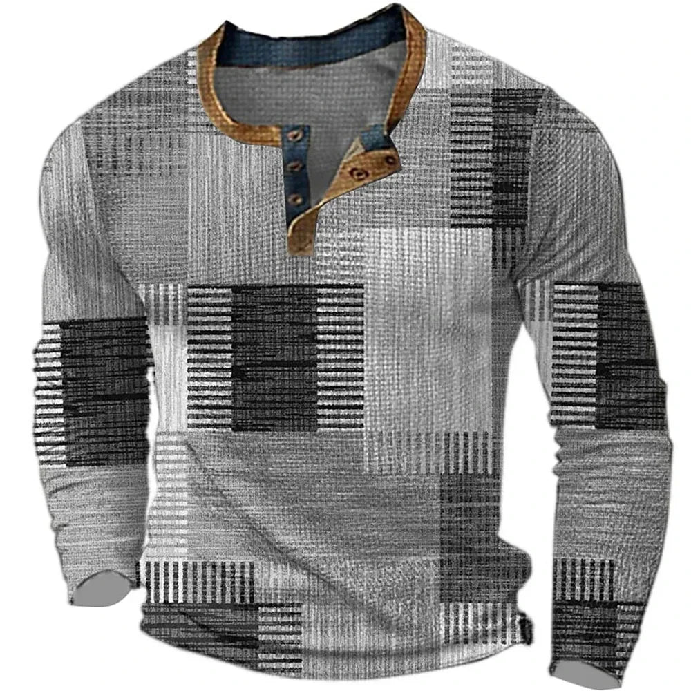Peter ™ | Mønstret Henley bluse